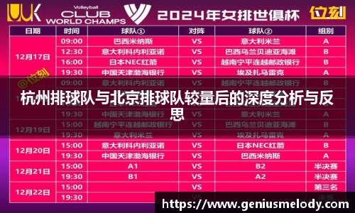 杭州排球队与北京排球队较量后的深度分析与反思